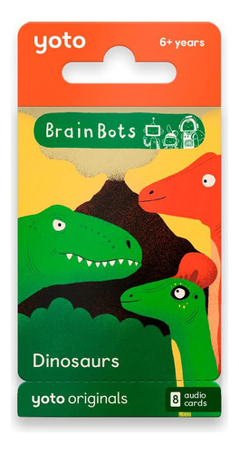 Yoto Brainbots: Dinosaurios ' 8 Tarjetas De Audiolibros Para