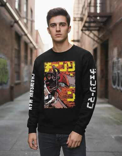 Sudadera Anime Chainsaw Man Manga Crn2 Denji Power Makima