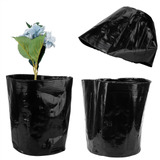 Plántula 15pcs Bolsa De Vivero De Plástico Negro Espesado Pa