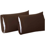 Par Fundas Almohada Microfibra Estandar Café Concord