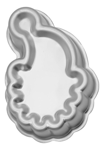 Forma Bolo Ballerine Papai Noel (21,5 X 4,5cm - P) Alumínio Cor Cinza