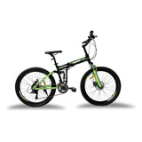 Bicicleta Klamp Monk Plegable De Doble Suspension Color Verde/negro