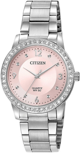 Reloj Citizen Dama Cristales Acero Mujer Casual El3090-81x