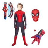 Spiderman,araña Niños Cosplay Ropa Juego De Tres Piezas