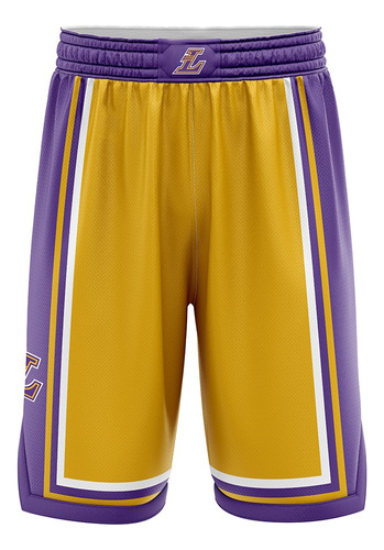 Short Basquet Kapho La Lakers Amarillo 2021 Niños