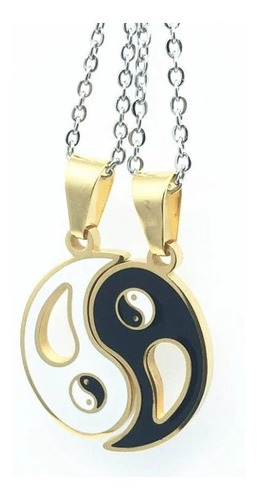 Collares Cadenas Acero Dije Yin Yang Parejas Amigos Novios