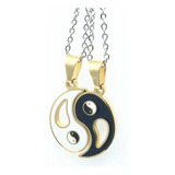 Collares Cadenas Acero Dije Yin Yang Parejas Amigos Novios