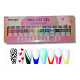 Nail Art Gel 12 Colores Para Arte De Uñas Xiaoya