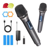 Micrófono Inalámbrico Karaoke 2pc Con Receptor Recargable