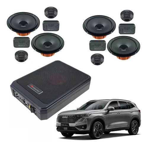 Kit Upgrade Gwm Haval H6 Kits 2 Vias Hertz + Caixa Nakamichi