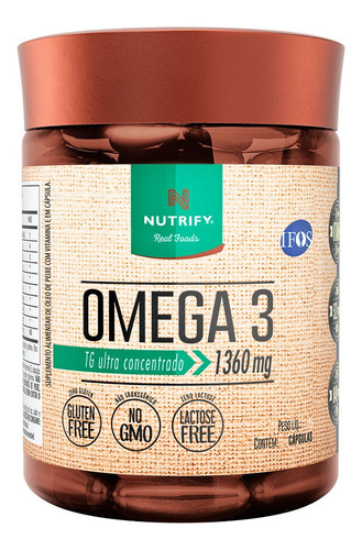 Omega 3 Fish Oil 120 Caps 1360mg Nutrify Óleo De Peixe