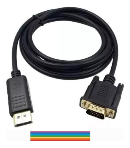 Kit 04 Uni Cabo Adaptador Displayport Macho X Vga Macho 1.8m