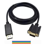 Kit 04 Uni Cabo Adaptador Displayport Macho X Vga Macho 1.8m