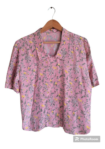 Camisa Vintage Flores Cv48 - Talle L