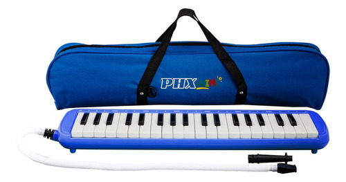Escaleta Musical 32 Teclas Phx Mini Kq-32 Bl Azul Com Bag