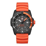 Reloj De Pulsera Luminox Para Hombre Naranja Xb.3729.ngu Color Del Fondo Negro