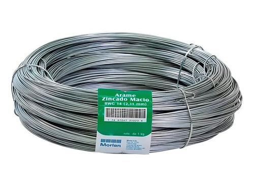 Arame Comercial Galvanizado Bwg 14 Morlan 10 Kg 