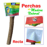 1 Percha Madera Natural 10-15 Cm Recta Aves En General