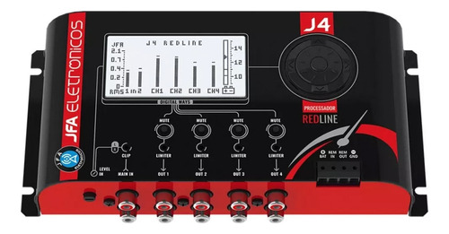 Processador Automotivo Audio Digital Jfa J4 Pro Red Som 12v