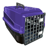 Caixa De Transporte N3 Para Cão Cachorro Gato Média A Grand Cor Lilás