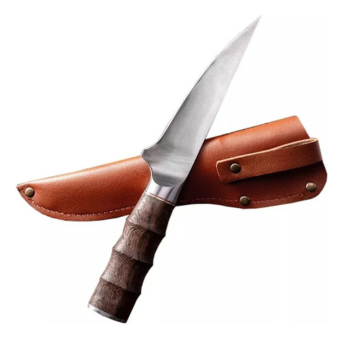 Cuchillo Vikingo Acero Profesional Carnicero Forjado + Funda