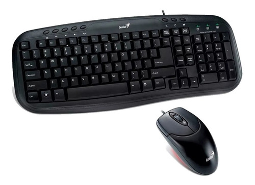 Teclado Y Mouse Genius Km-200 Smart Black Usb