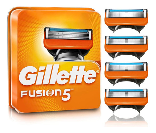 Carga Gillette Fusion 5 Com 4 Unidades