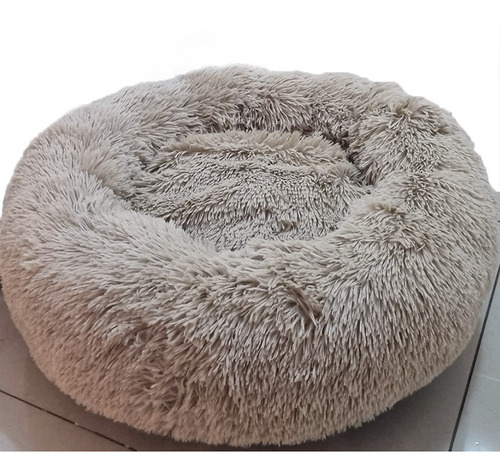 Cama Nido Antiestrés Perro Gato 55cm Nórdico Pelo Largo