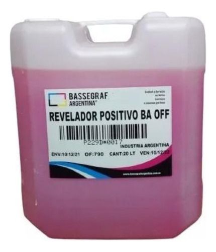 Revelador Positivo Ba X20l