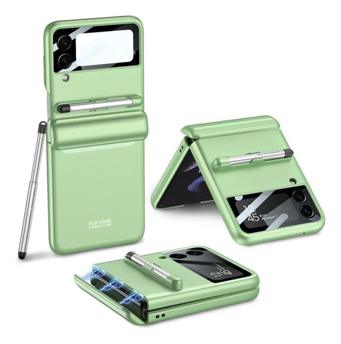 Carcasa Magnética Plegable Con Bolígrafo P/samsung Z Flip 4