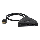 Interruptor Automático H Preto De 3 Portas Hdmi Multi