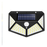 Lámpara Solar 100 Led Exterior Sensor Movimiento Impermeable