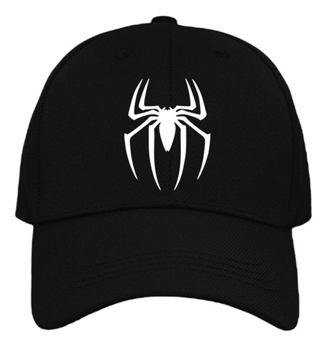 Gorra Negra Logo Spiderman Velcro Ajustable Tobey