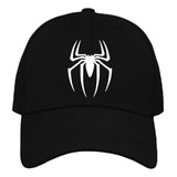 Gorra Negra Logo Spiderman Velcro Ajustable Tobey