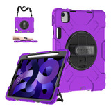 Funda Para iPad Air Generacion 5 Y 4 Morada Con Asa De Viaje