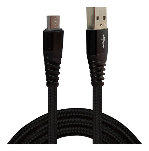 Cabo Micro Usb V8 Android Turbo Nylon Reforçado 2 Metros