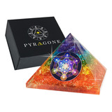 Pyragone Cristal De Piramide De Orgon De 7 Chakras, Generado