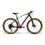 Bicicleta Aro 29 Gts Freio Hidráulico Trava Guidão 1x13 Gx Cor Verde-vermelho Tamanho Do Quadro 19