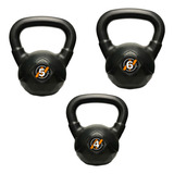 Set De 3 Pesas Rusas 4 Kg + 5 Kg +6 Kg Kettlebell