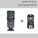 Kit Flash 560 Iv Con 1 Disparador Yongnuo Rf605 Para Nikon