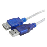 Cabo Usb 2.0 Extensão 1.8 Metros Extensor Macho Fêmea Cor Cristal