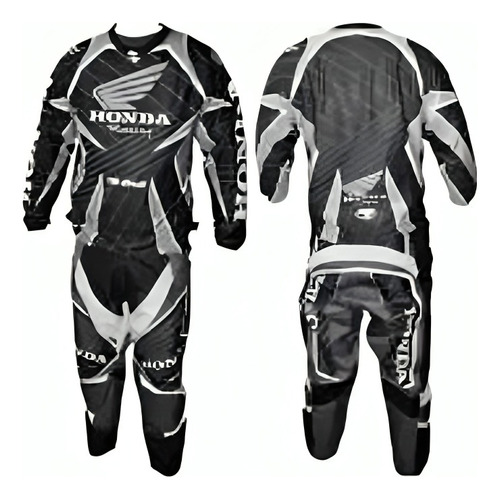 Conjunto  Motocross Honda Gris Rpm