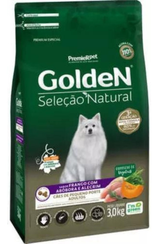 Golden Seleção Natural Adulto Pequeno Abóbora/alecrim 3kg