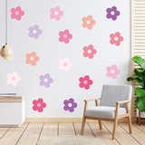 Vinilo De Pared De Flores Esteticas Pack De 16u. - D