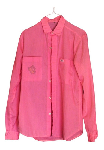 Camisa Pipa Algodón Rosa Chicle Para Mujer Vintage