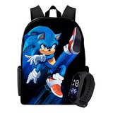 Mochila Escola Sonic Ouriço Azul Desenho Volta As Aulas