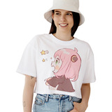 Playera Crop Top Juvenil Anime Anya Ultra Suave 