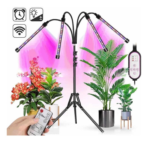 Luz Led Grow Indoor Para Cultivo Interior 4 Tubos Led