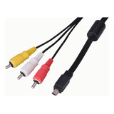 Video Audio Av Cable Mini Usb A 3 Rca Para Cámara Canon