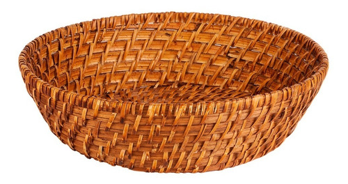 Cesta Redonda Em Rattan 27cm Kenya